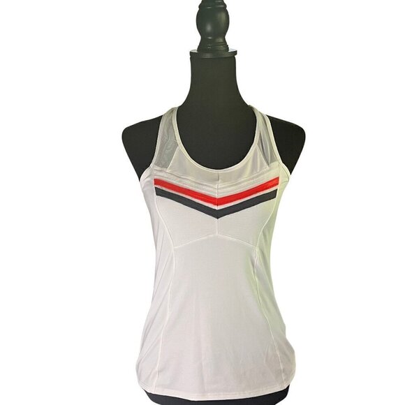 Lucky In Love Women's Fitted Shadow Play Racerback Tank Top, Size Small - Picture 1 of 8